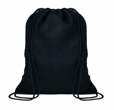 Logo trade promotional gifts picture of: 1200D heathered drawstring bag