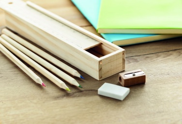 Logotrade promotional giveaways photo of: Stationery set in wooden box