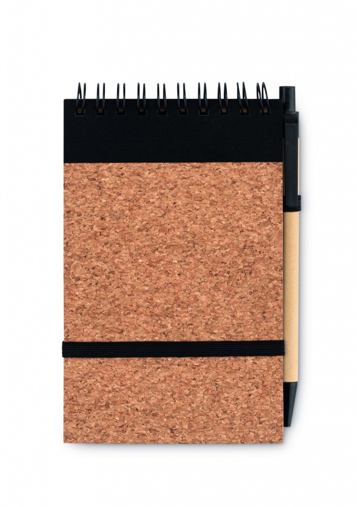 Logotrade promotional merchandise image of: A6 Cork notepad with pen