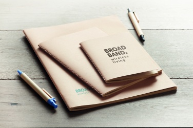 Logo trade corporate gifts picture of: A6 recycled notebook 80 plain