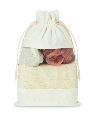 Logo trade promotional products picture of: Bath set in cotton pouch