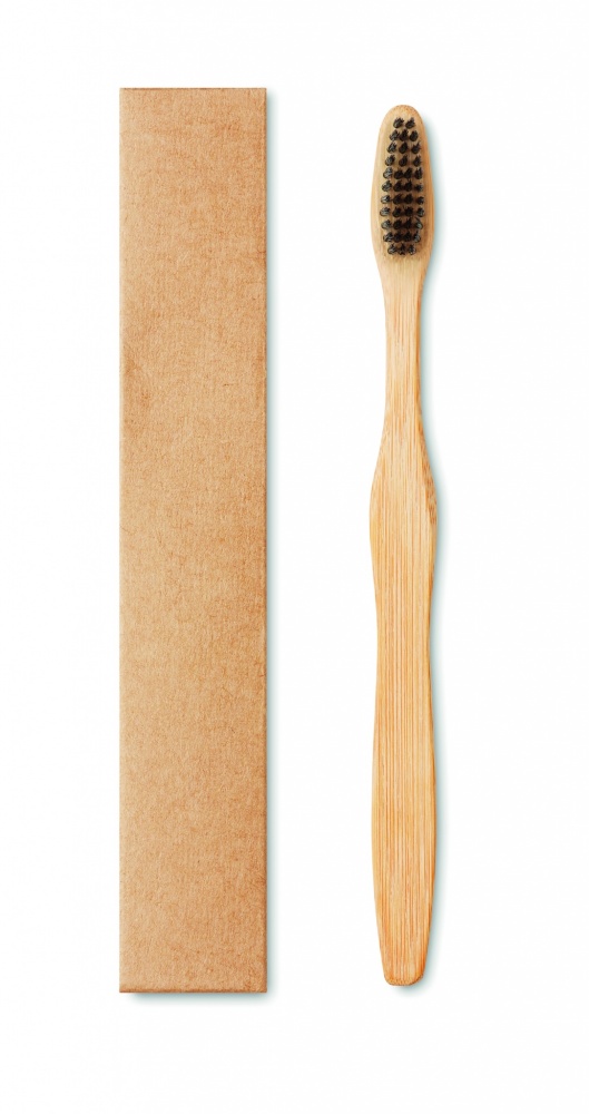 Logo trade promotional products image of: Bamboo toothbrush in Kraft box