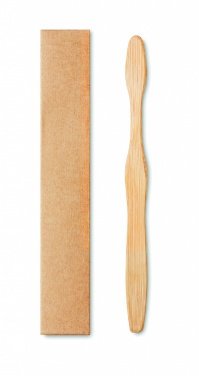 Logotrade advertising product picture of: Bamboo toothbrush in Kraft box