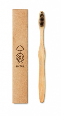 Logotrade promotional merchandise photo of: Bamboo toothbrush in Kraft box
