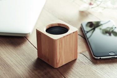 Logotrade promotional giveaway image of: Bamboo wireless speaker