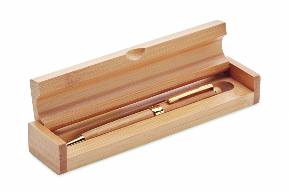 Logotrade promotional giveaways photo of: Bamboo twist-action ballpoint pen in a box
