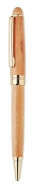 Logo trade business gifts image of: Bamboo twist-action ballpoint pen in a box