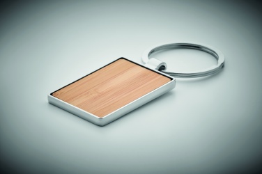 Logotrade promotional giveaways photo of: Rectangular key ring bamboo WEST