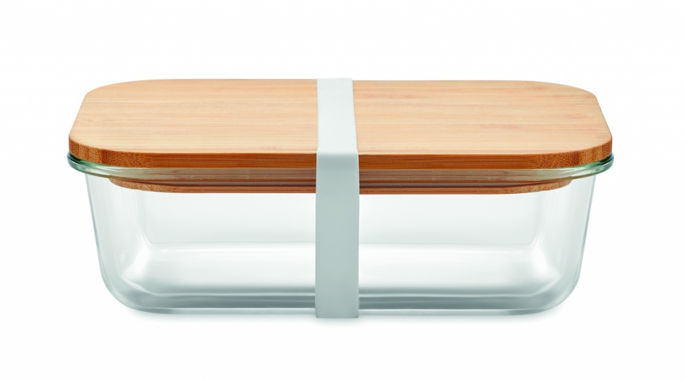 Logo trade corporate gift photo of: Glass lunchbox with bamboo lid