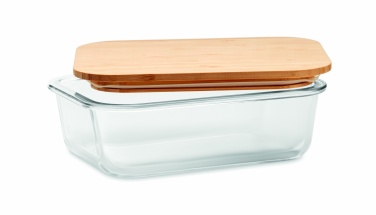 Logo trade promotional product photo of: Glass lunchbox with bamboo lid