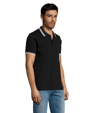 Logo trade promotional giveaways image of: PASADENA men polo 200g