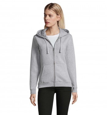 Logo trade promotional giveaways image of: SPIKE WOMEN ZIP HOOD SWEAT