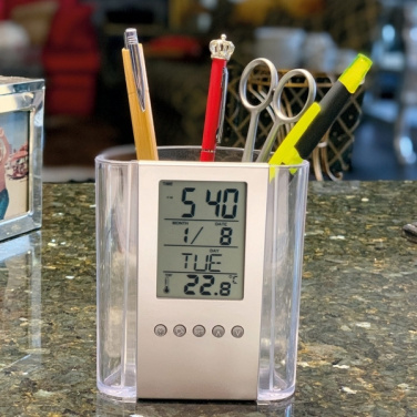 Logo trade corporate gifts picture of: Acrylic desk pen holder MADRID