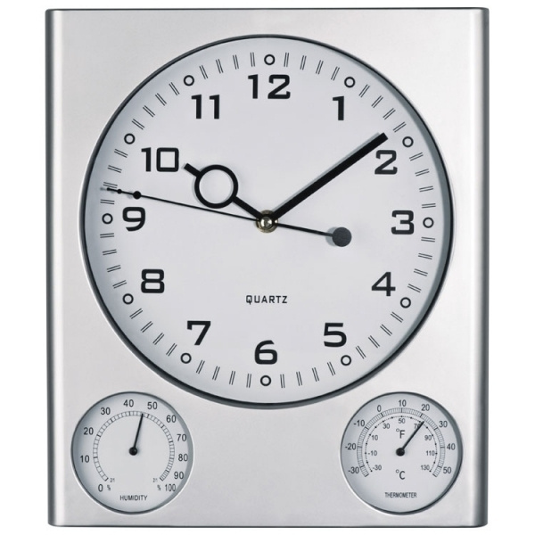 Logo trade business gifts image of: Plastic wall clock DEN HAAG
