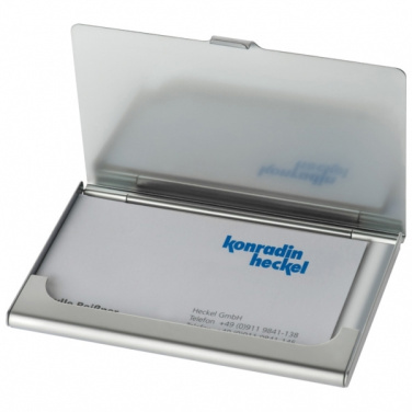 Logo trade advertising products picture of: Metal business card holder CORNWALL