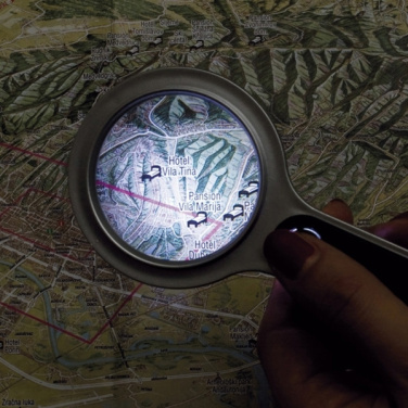 Logo trade business gift photo of: Magnifying glass with LED GLOUCESTER