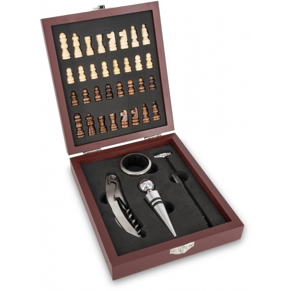 Logo trade promotional item photo of: Chess wine set SAN GIMIGNANO