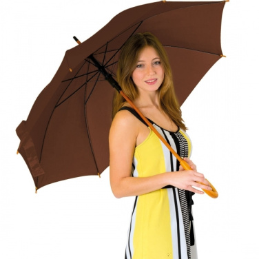 Logo trade promotional merchandise picture of: Wooden automatic umbrella NANCY
