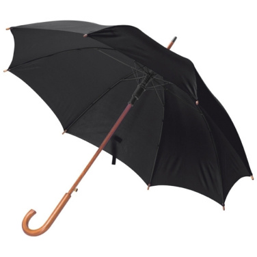 Logo trade promotional gifts image of: Wooden automatic umbrella NANCY