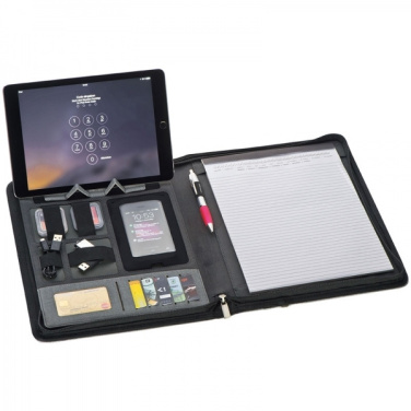 Logo trade business gift photo of: A4 folder with power bank Elda