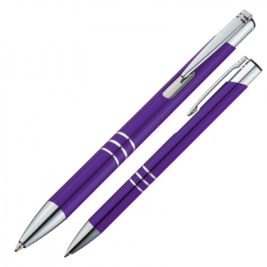 Logo trade business gift photo of: Metal ballpen ASCOT