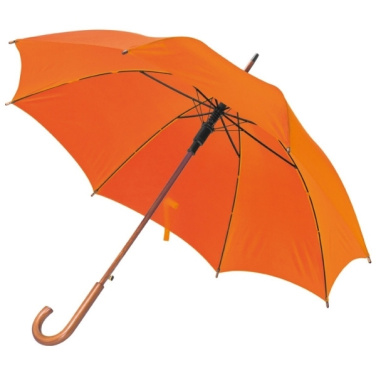 Logo trade promotional merchandise photo of: Wooden automatic umbrella NANCY