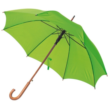 Logo trade promotional gifts image of: Wooden automatic umbrella NANCY