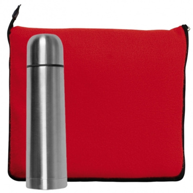 Logo trade advertising product photo of: Set fleece blanket and thermal flask LIVERPOOL