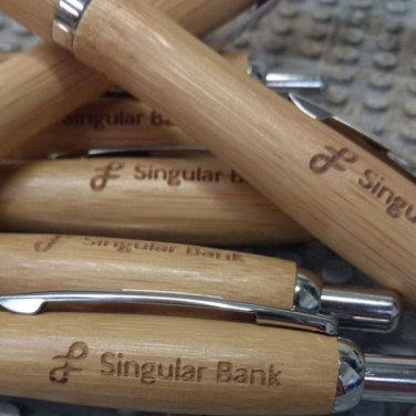 Logotrade promotional product picture of: Wooden ballpen BRENTWOOD