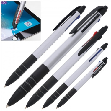 Logo trade promotional giveaways picture of: Plastic ballpen 3in1 BOGOTA