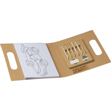 Logo trade corporate gifts image of: Kids coloring book with colored pencils FORIO