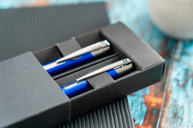Logo trade promotional gift photo of: Metal writing set CLAREMONT