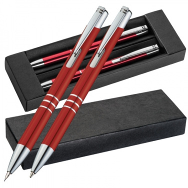 Logotrade promotional giveaway image of: Metal writing set CLAREMONT