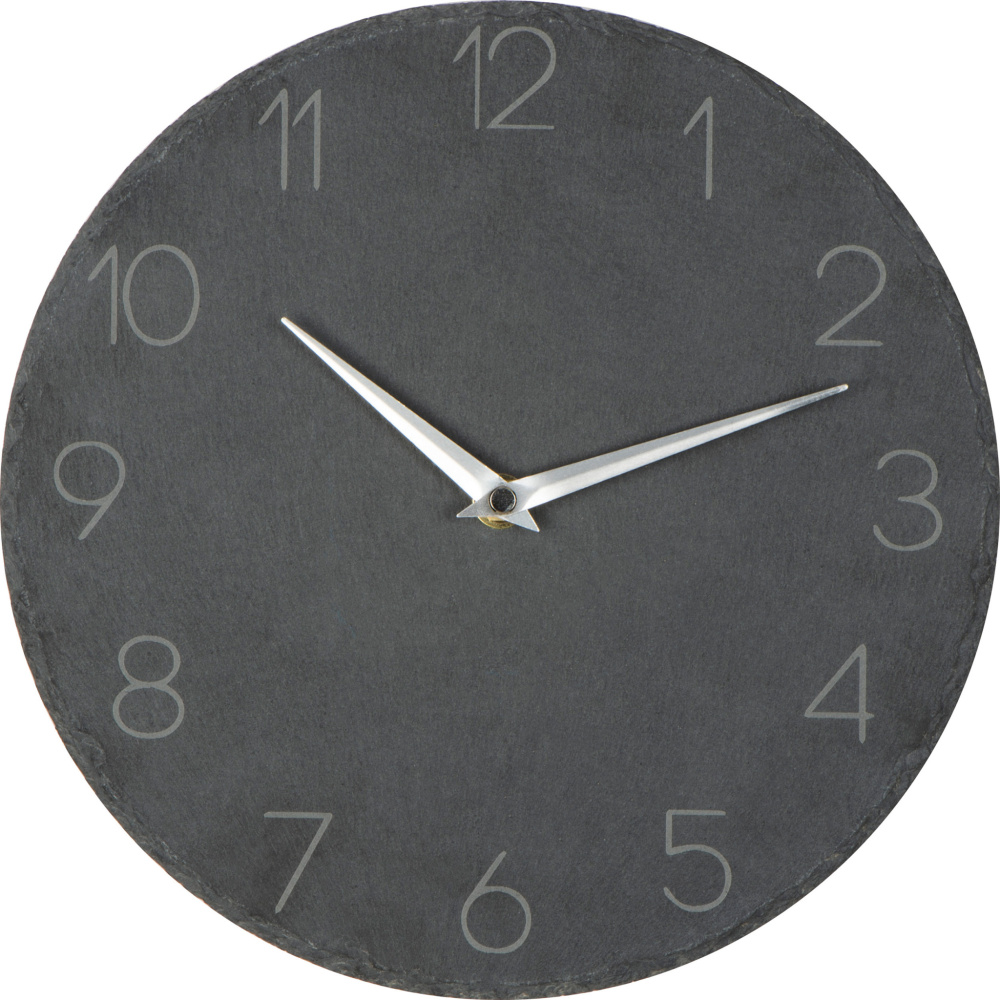 Logotrade promotional product picture of: Slate wall clock GRAZ