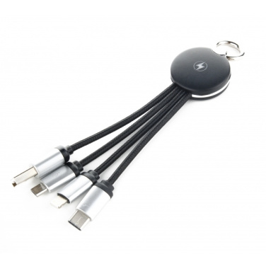 Logo trade advertising products picture of: 3in1 cable with enlighted logo for engraving, RXD-368