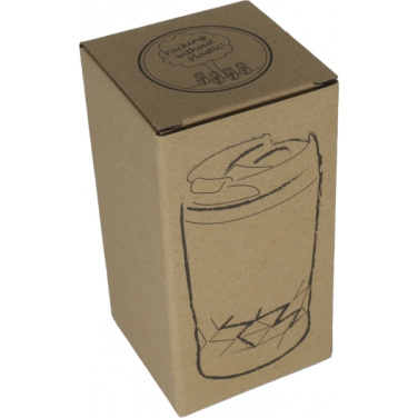 Logo trade promotional products image of: Stainless steel mug with lid ROMA 250 ml