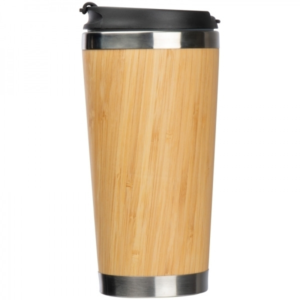 Logotrade business gift image of: Stainless steel mug BAMBOOGARDEN 400 ml