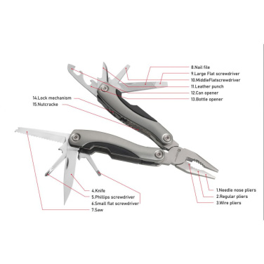Logo trade corporate gifts picture of: Multitool ARMADOR NEW Schwarzwolf