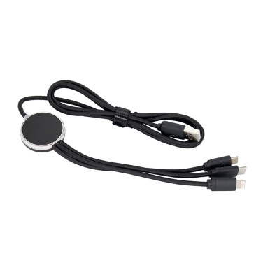 Logo trade promotional merchandise photo of: 3in1 long cable with elighted logo for engraving, W201TG