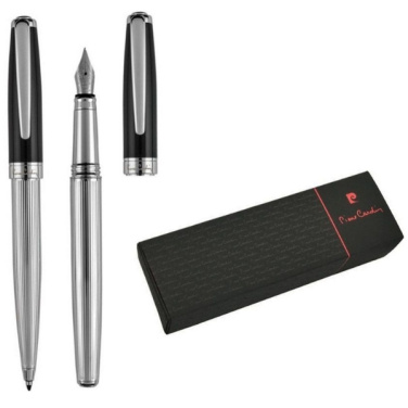 Logo trade corporate gift photo of: Writing set ballpoint pen & fountain pen CHRISTOPHE Pierre Cardin