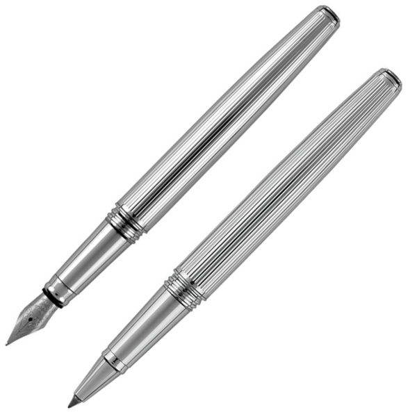 Logo trade promotional gifts picture of: Writing set fountain pen & roller CHRISTOPHE Pierre Cardin