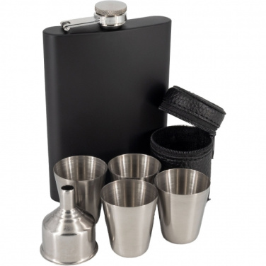 Logotrade promotional merchandise photo of: Hip flask MADONIE Schwarzwolf