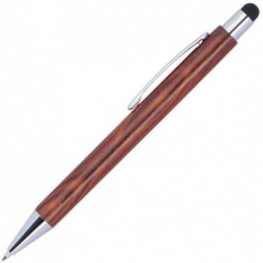 Logo trade business gifts image of: Wooden ballpen BILZEN