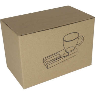 Logotrade promotional giveaway image of: Tray with cup and spoon FORMOSA 150 ml