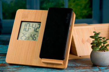 Logotrade corporate gift picture of: Bamboo weather station GRANADA