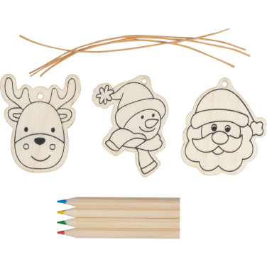 Logo trade promotional gifts image of: Christmas tree tag painting set DRESDEN