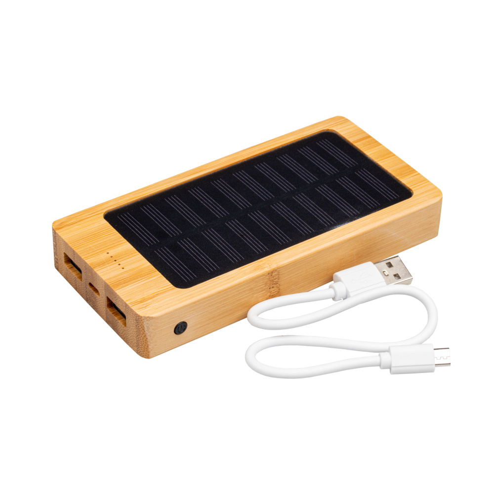 Logo trade promotional giveaways image of: Bamboo power bank BAKERSFIELD