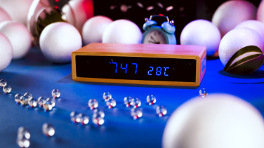 Logo trade promotional item photo of: Desk clock TRONDHEIM