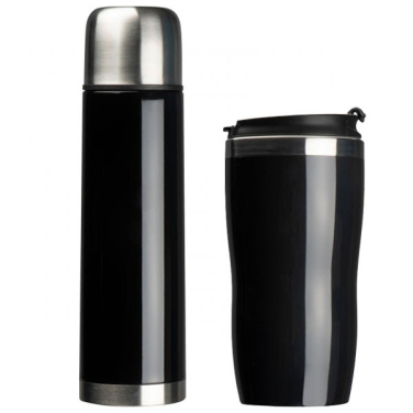 Logo trade advertising products image of: Set of vacuum flask and drinking cup SPLIT 450 ml