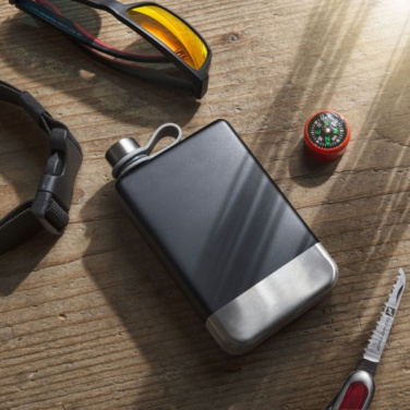 Logotrade promotional giveaway picture of: Hip flask set TAHAT Schwarzwolf